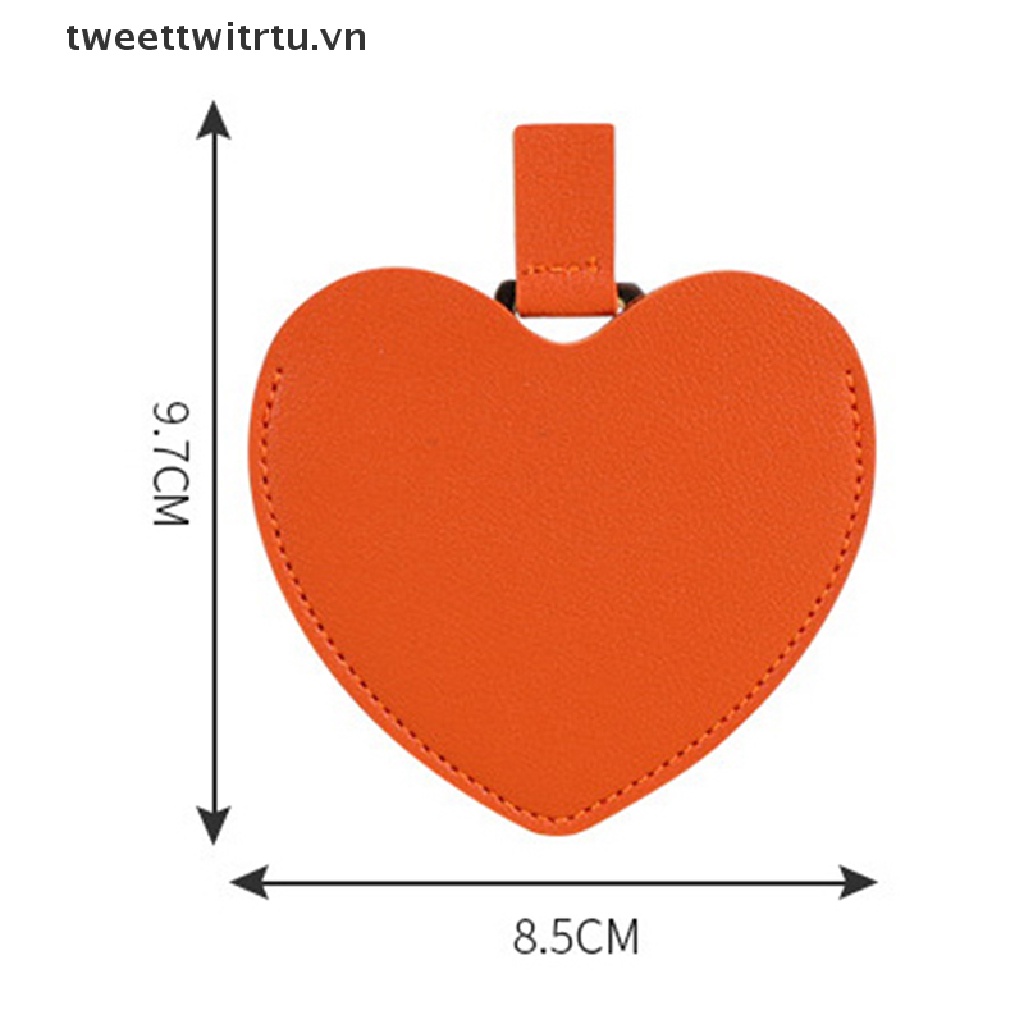 Gương Trang Điểm Trái Tim Bằng Thép Không Gỉ Tiện Dụng