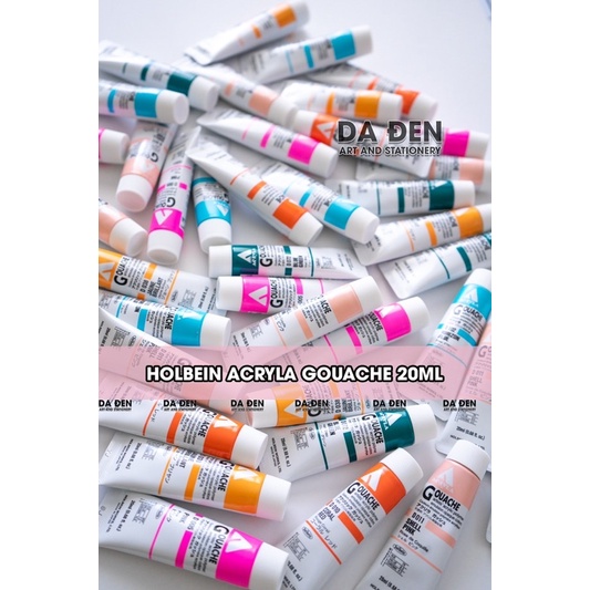 [DA ĐEN] Màu Acryla Gouache Holbein 20ml (Màu Lẻ P1)