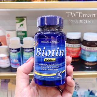 Biotin 1000mcg giúp mọc tóc nhanh và bảo vệ móng