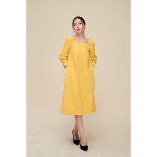 Váy linen màu vàng