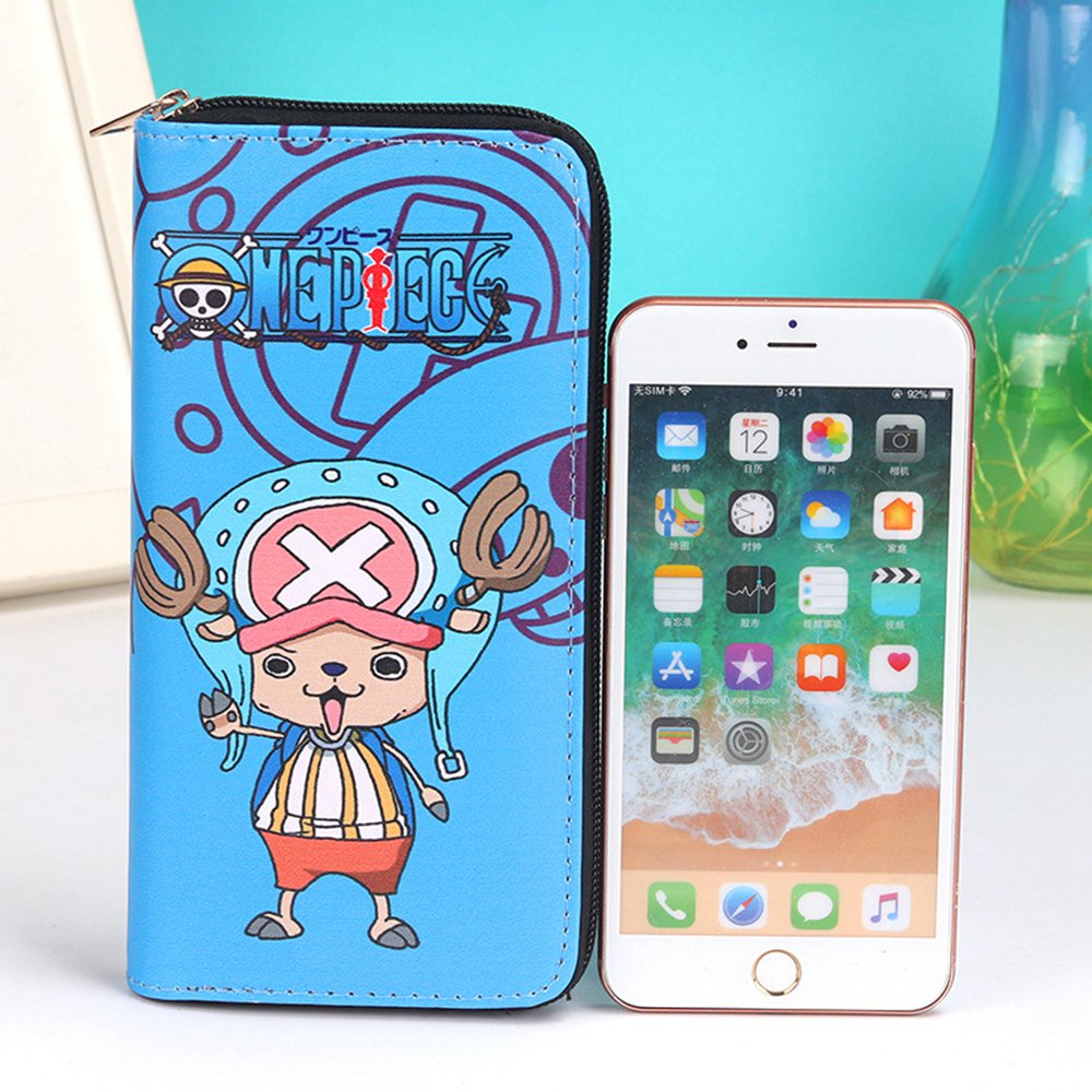 Ví Da PU Dài Cầm Tay In Hoạt Hình One Piece Đựng Điện Thoại Chìa Khóa