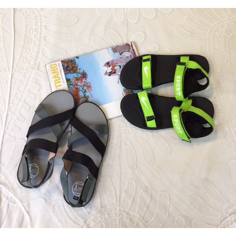 Sandal Nam/ Giày Xăng-đan Nam Quai Chéo Vải Dù Chắc Chắn Phong Cách Trẻ Trung Size 41-43 - Hàng Việt Nam