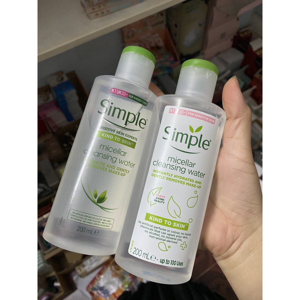 Nước tẩy trang Simple Kind to Skin Micellar Cleansing Water