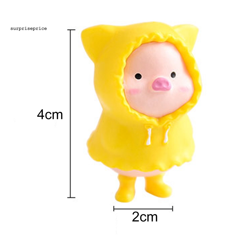 Mô Hình Chú Heo Hoạt Hình Mini Dễ Thương Dùng Trang Trí