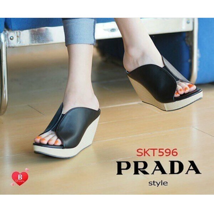 Giày Sandal Prada Lvls08 Đế Xuồng Thời Trang Trẻ Trung