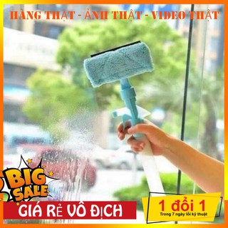 Cây lau kính có bình xịt thông minh I Cây lau kính mini- lau kính vệ sinh thông minh có tay cầm kiêm bình xịt
