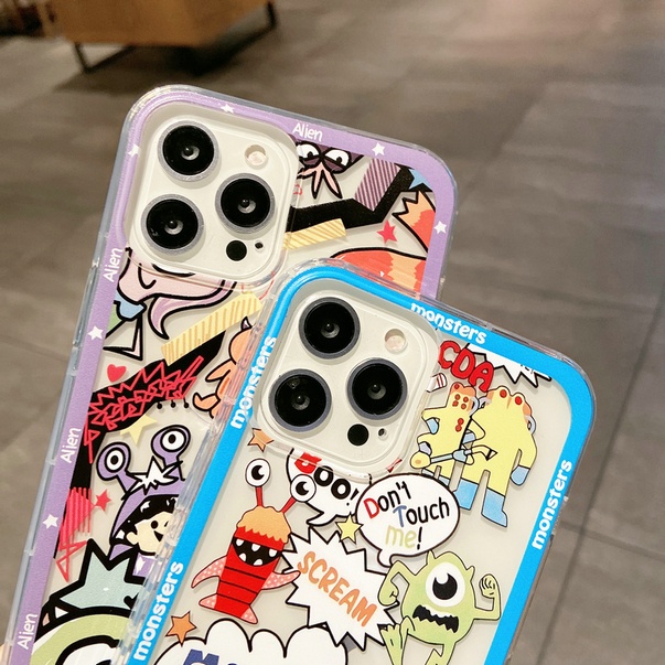 Cute Casing Xiaomi Mi 11T 11 10T 9 8 A3 A2 SE POCO M4 M3 5G Note 10 Lite Pro 5G 9T K20 Monsters University Sulley Mike graffiti Straight Edge Airbag Shockproof Full Clear Soft Phone Back Case Cover HLE 07