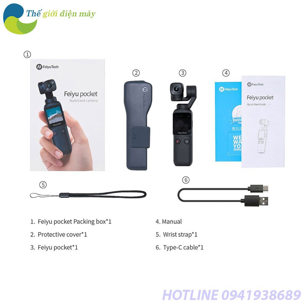 [SIÊU SALL ] Máy quay cầm tay chống rung Gimbal Feiyu Pocket - Bảo hành 12 tháng - Shop Thế Giới Điện Máy .