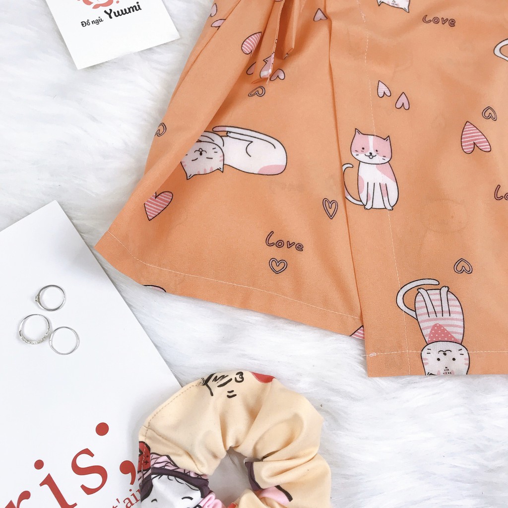 Bộ ngủ lụa cộc tay nữ mềm mát bộ mặc nhà họa tiết dễ thương [BC16 | BigBuy360 - bigbuy360.vn