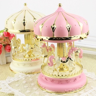 [Hộp nhạc Carousel Horse Đèn LED đầy màu sắc