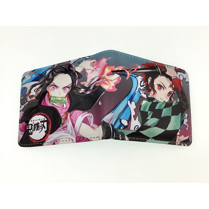Ví Ngắn Gập Đôi In Hình Anime Kimetsu No Yaiba Tanjiro Kamado Giá Đỡ