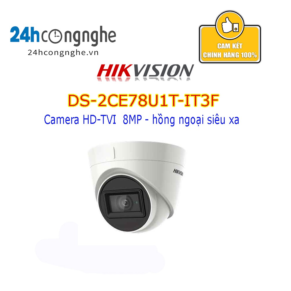 Camera HD-TVI DS-2CE16U1T-IT3F  Độ Phân Giải 4K