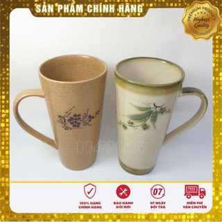 Cốc ly sứ có quai cỡ đại, dung tích 450ml, kích thước H17 × D9. Cốc uống bia uống sinh tố.