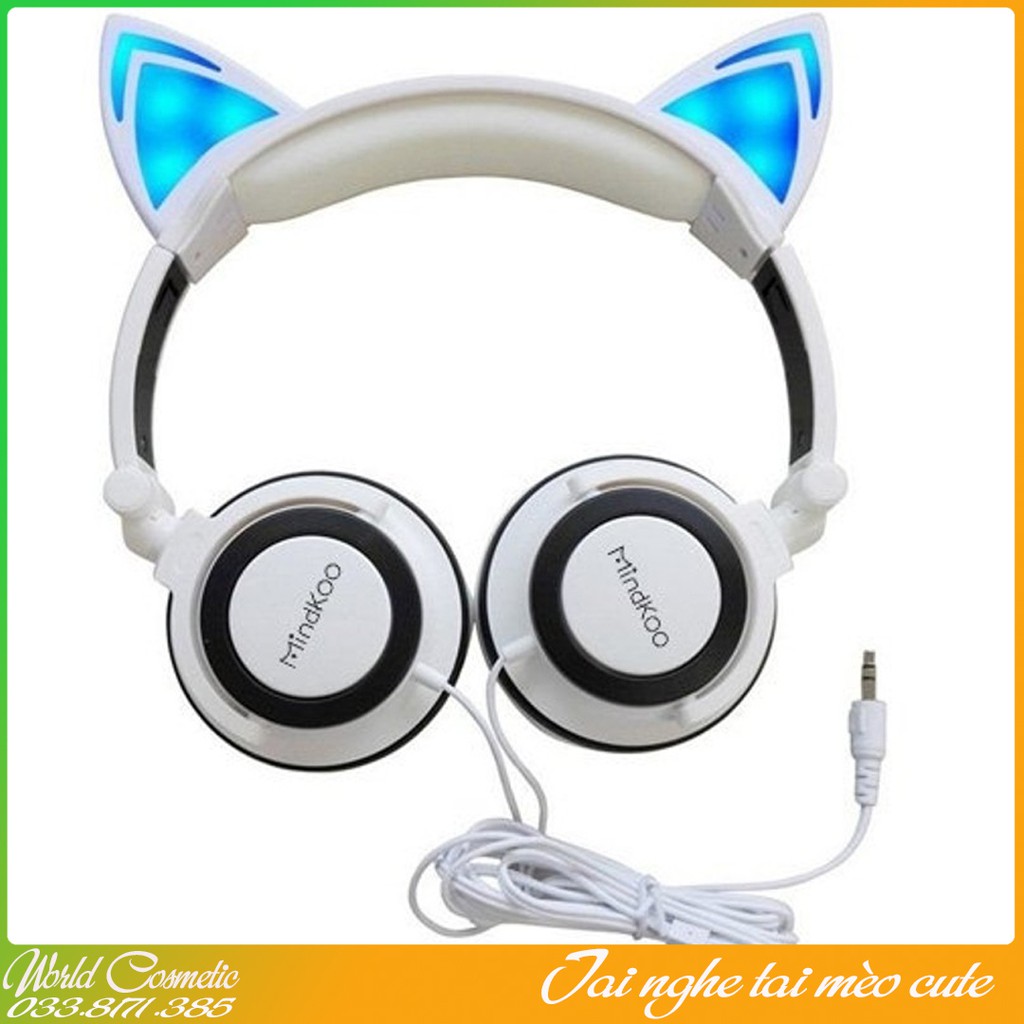 Tai nghe có dây Headphone Tai Mèo - TTLIFE Xinh Xắn - Có Đèn Led Siêu Cute