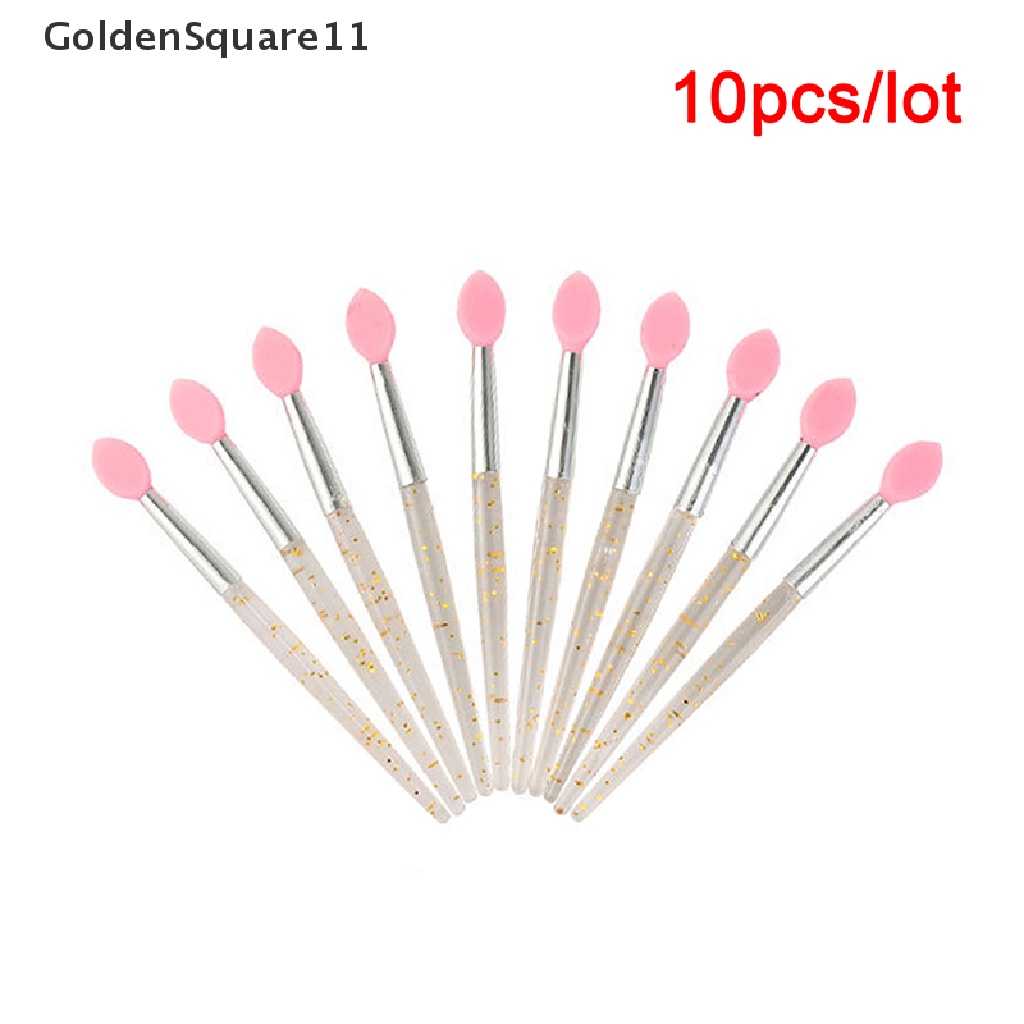Set 10 Cọ Trang Điểm Mắt Môi Đầu Silicon Mềm Goldsquare11