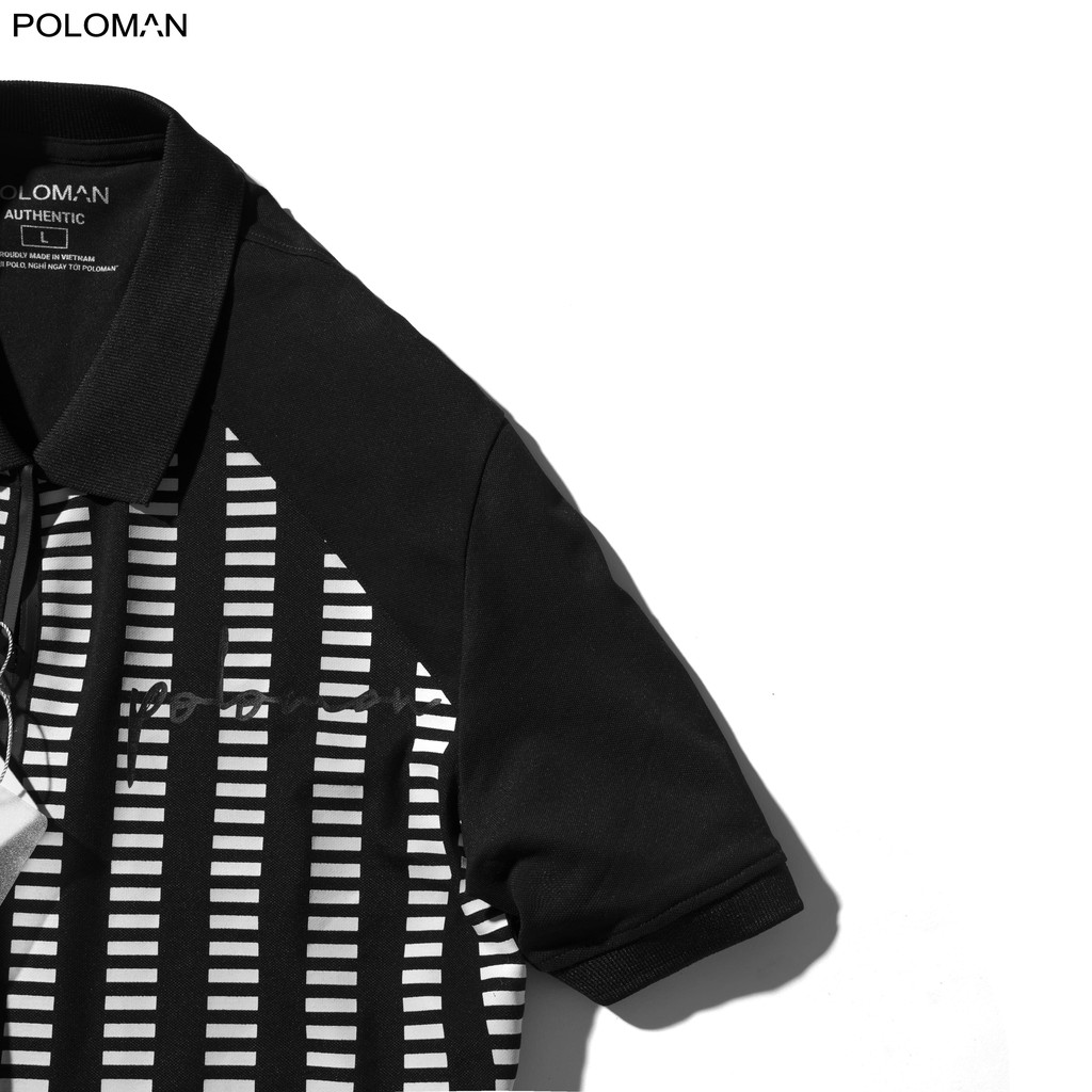 Áo thun Polo nam NIO in họa tiết, vải cá sấu Cotton xuất xịn,chuẩn form - POLOMAN