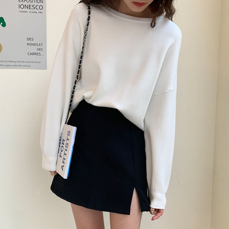 Chân Váy Chữ A Eo Cao Dáng Rộng Xẻ Tà Trẻ Trung Phong Cách Hàn Quốc 2020 | BigBuy360 - bigbuy360.vn