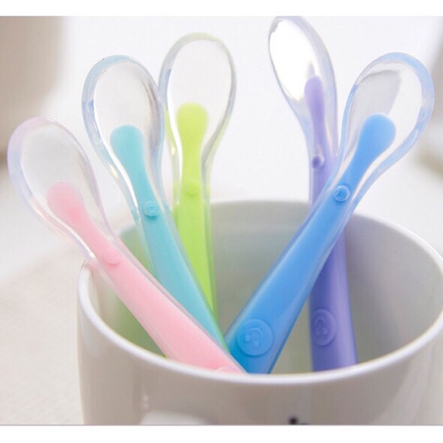 Thìa ăn dặm silicon MỀM DẺO bảo vệ nướu cho bé