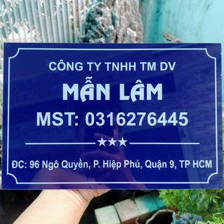 BIỂN SỐ NHÀ, BẢNG TÊN CÔNG TY