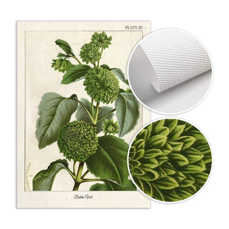 Tranh Vải Bạt Treo Tường In Hình Chậu Hoa Phong Cách Vintage Trang Trí Nhà Cửa