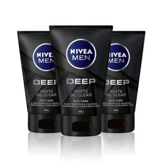 Sữa rửa mặt nivea men than đen hoạt tính deep white oil clear 100g