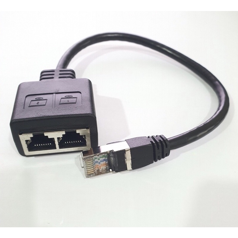 CÁP CHIA MẠNG LAN TỪ 1 SANG 2 RJ45 - LOẠI 2 CỔNG LIỀN VÀ 2 CỔNG RỜI