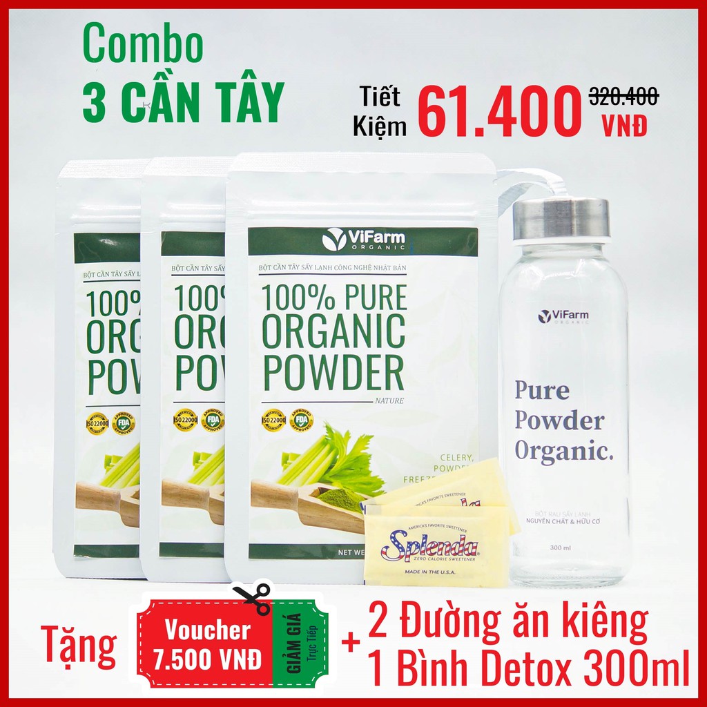 Bột Cần Tây Sấy Lạnh ViFarm 50Gram Nguyên Chất 100%, Bột Cần Tây Giảm Cân Tự Nhiên, Thanh Nhiệt, Giải Độc, Làm Đẹp Da | BigBuy360 - bigbuy360.vn