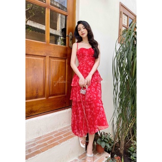 Hoa đỏ cúp ngực 🍀 [FREESHIP] thiết kế Flane hàng thời trang cao cấp