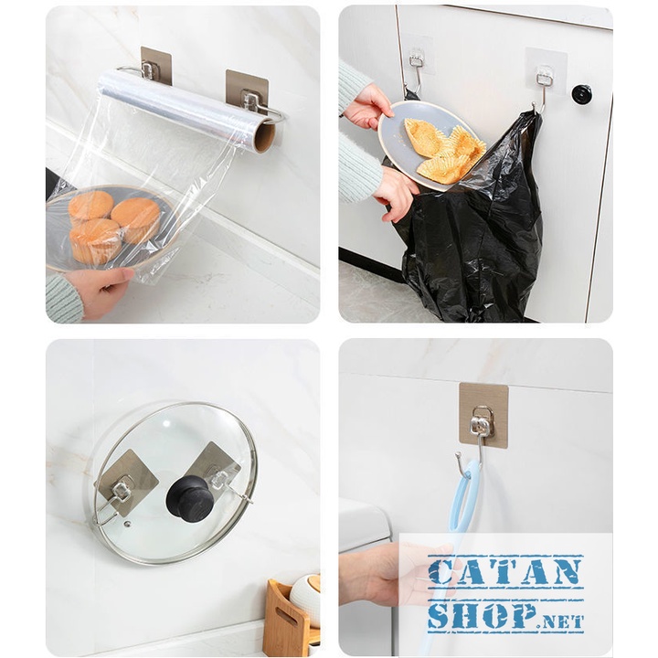 Móc dán tường tráng bạc siêu dính INOX 304, chịu lực loại tốt  GD598-MDMoc-INOX