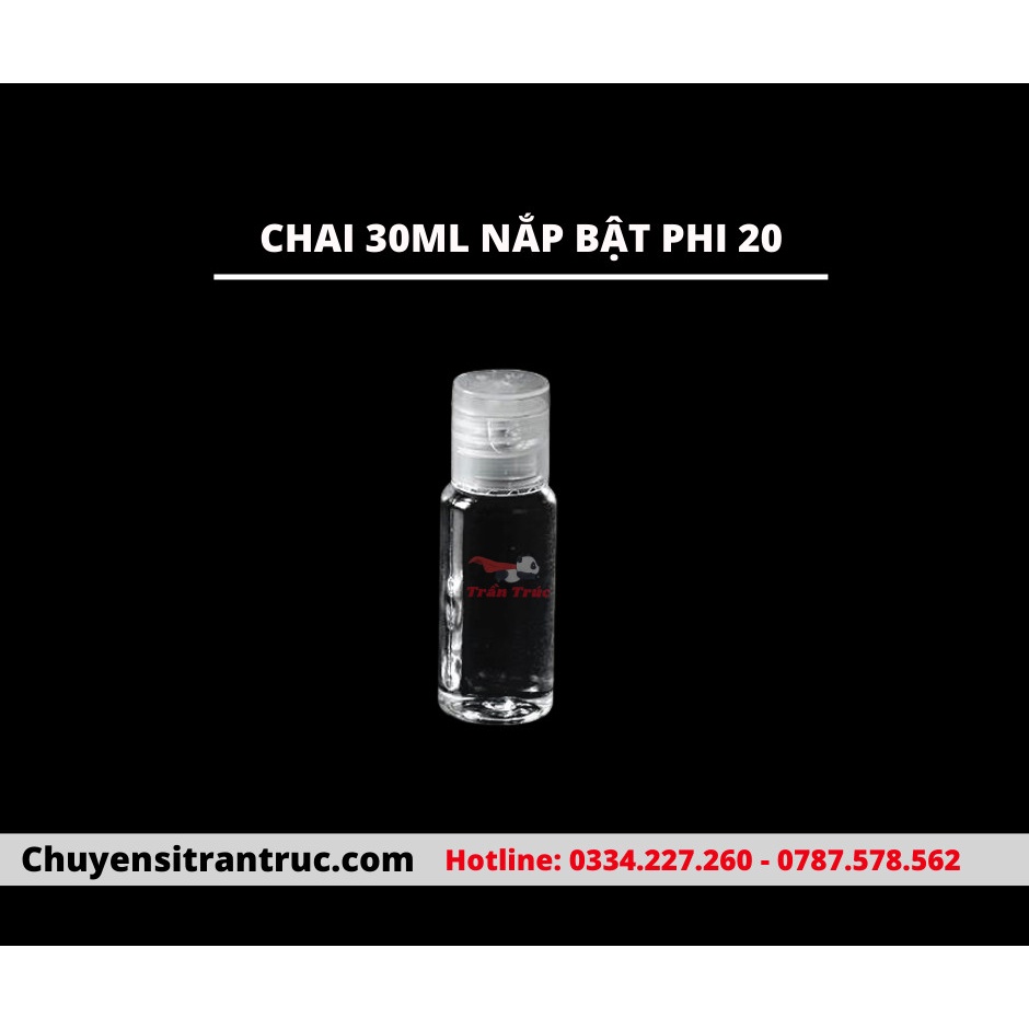 Chai Lọ Chiết Mỹ Phẩm 30ml Nắp Bật Phi 20, Phụ kiện du lịch