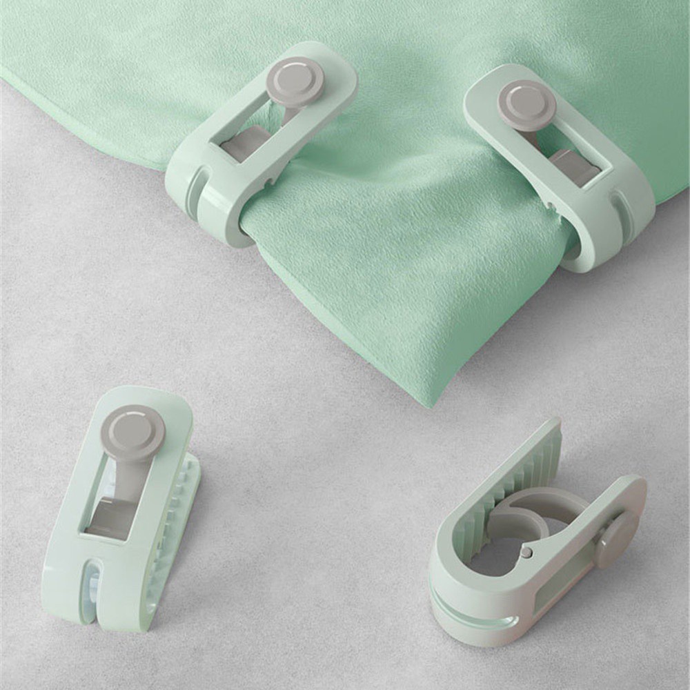 Bộ 6 kẹp cố định vỏ gối / chăn / ga giường bằng nhựa chống trượt không kim gắn vào nhanh chóng với nhiều màu tùy chọn