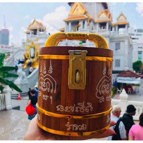 Thùng Gỗ Phong Thủy Đựng Tiền Hỗ Trợ Kinh Doanh Thái Lan - TÔ TÂM QUANG ( Đã làm phép)