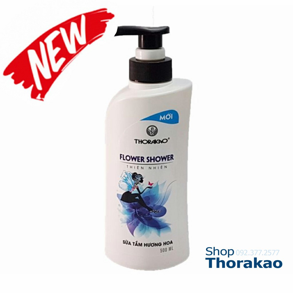 Sữa tắm hương hoa Thorakao 500ml hương thơm dịu nhẹ, dưỡng ẩm, phục hồi hiệu quả cao với da khô