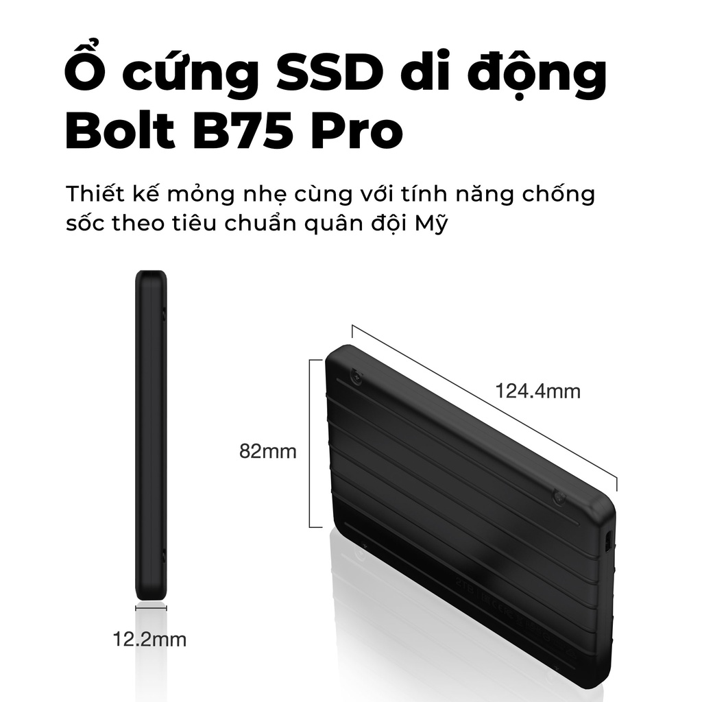 Ổ cứng di động SSD Silicon Power B75 /256GB/512GB/1TB Bảo hành 3 năm