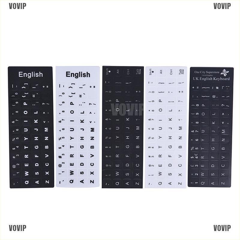 Miếng dán bàn phím tiếng Anh cho máy tính