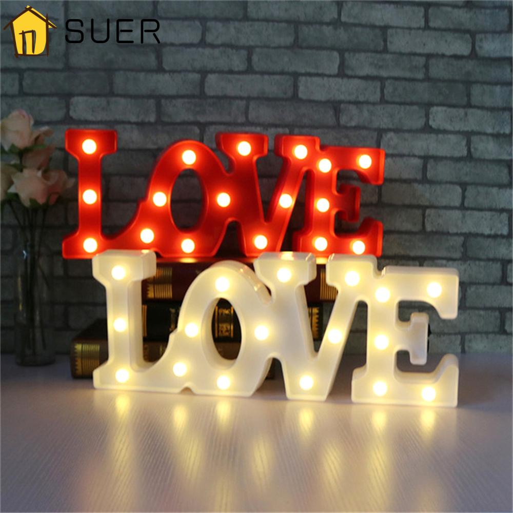 Đèn LED hình chữ Love 3D xinh xắn ấm áp màu trắng trang trí đám cưới/ ngày Valentine