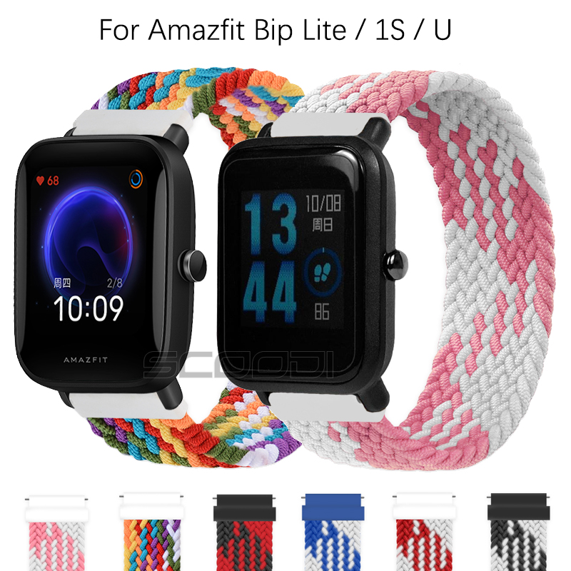 Dây Đeo Đồng Hồ Dạng Bện Bằng Nylon Co Giãn 20MM Cho Xiaomi Huami Amazfit bip Lite / bip 3 / bip u pro / bip s / POP