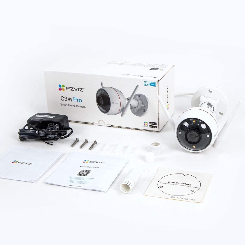 Camera Wifi ngoài trời Ezviz C3W Pro có màu ban đêm 2M/4M, Chính Hãng | BigBuy360 - bigbuy360.vn