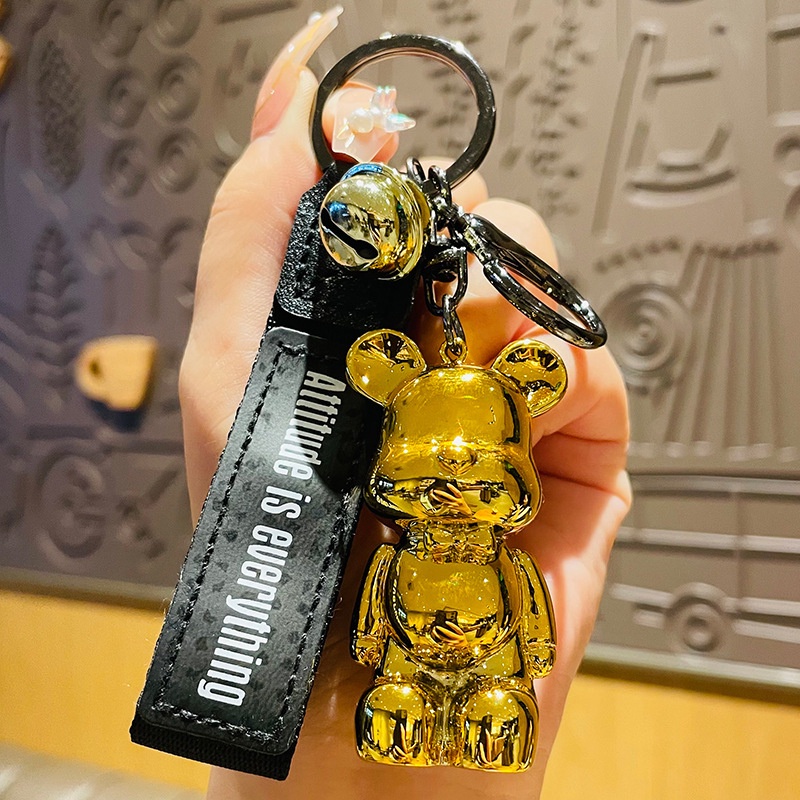 Móc khóa Bearbrick Gấu 7 màu thời thượng phụ kiện túi xách