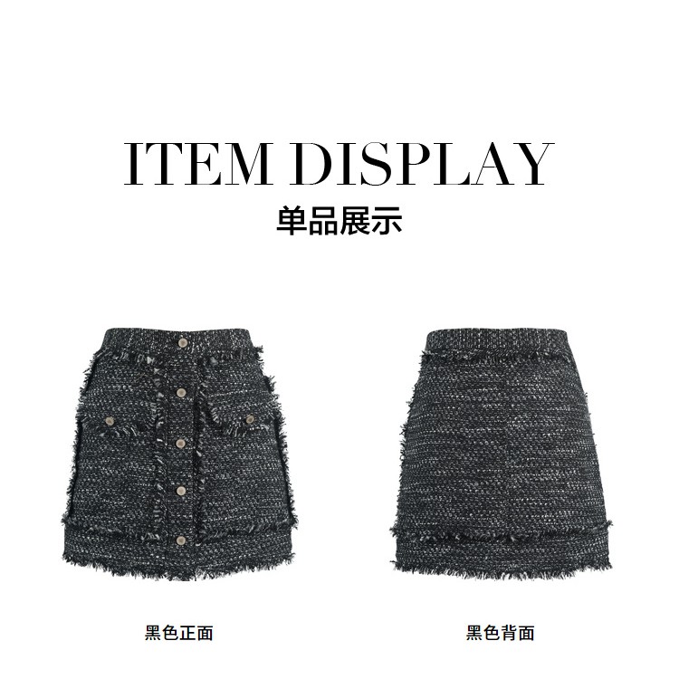 Chân váy dạ đen