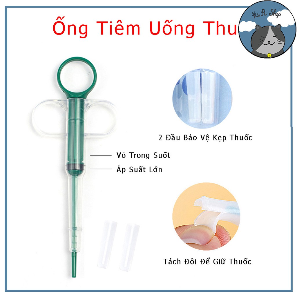 [Fullbox] Ống Bơm Thuốc Xi Lanh Dành Cho Chó Mèo Chất Liệu Silicon Kháng Khuẩn An Toàn Dành Cho Thú Cưng