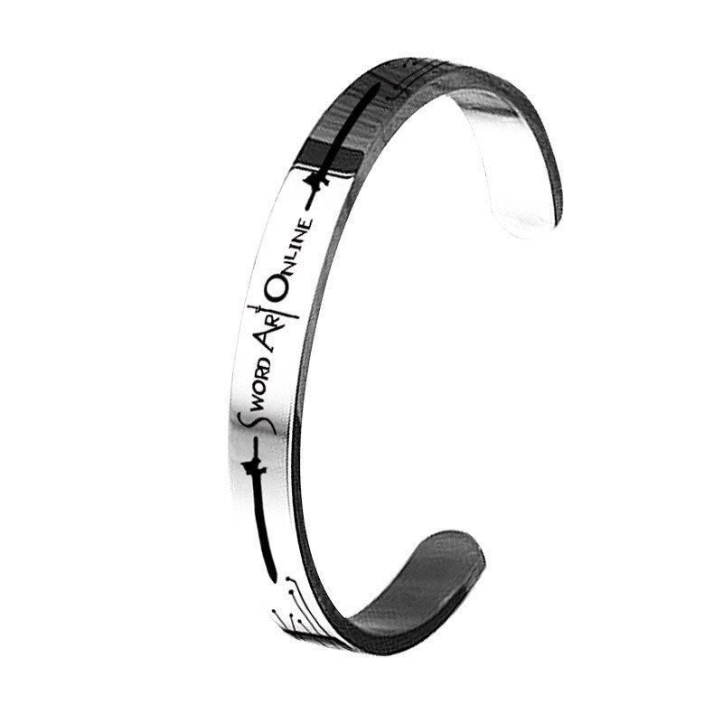 Anime Sword Art Online Kirigaya Kazuto Stainless Steel Open Bracelet