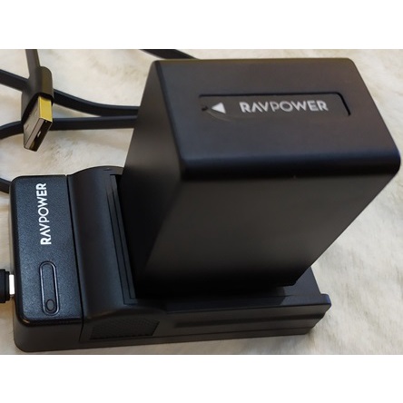 Bộ Pin Sạc Ravpower NP-FV100 cho máy quay Sony NP-FV100 và Sony DCR-SR15, SR21, SR68, SR88, HXR.......