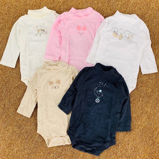 Set 5 body cổ 3 phân, size 3M -36M