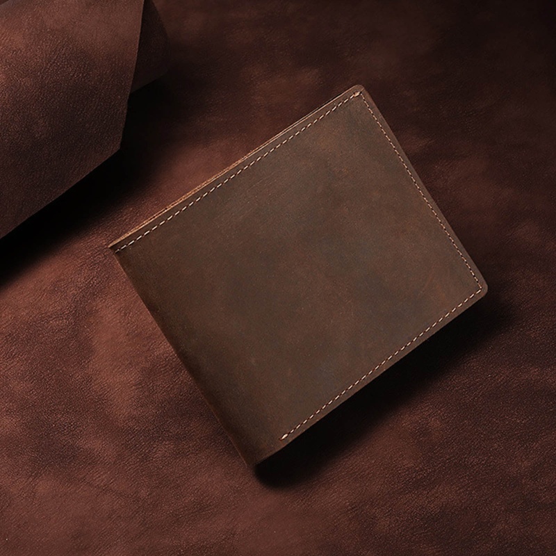 Ví Da PU Gập Đôi Phong Cách Vintage Cho Nam Giá Đỡ