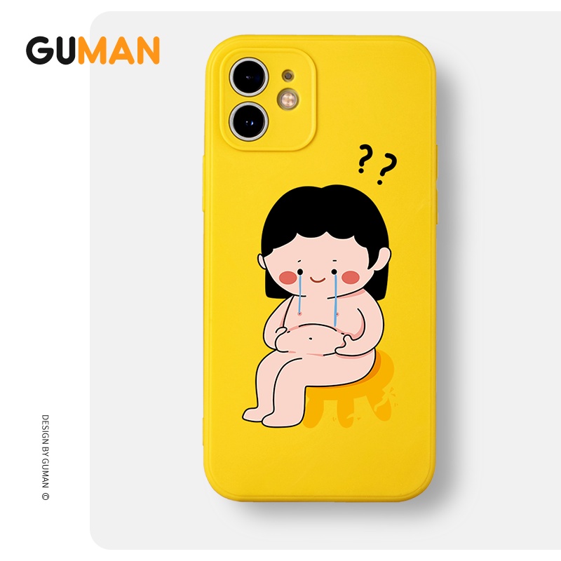 Ốp lưng GUMAN chống bẩn ngộ nghĩnh dễ thương đẹp cho iPhone 14 13 12 11 PRO MAX SE 2020 X XR XS ip 8 7 6 6S Plus kute W104