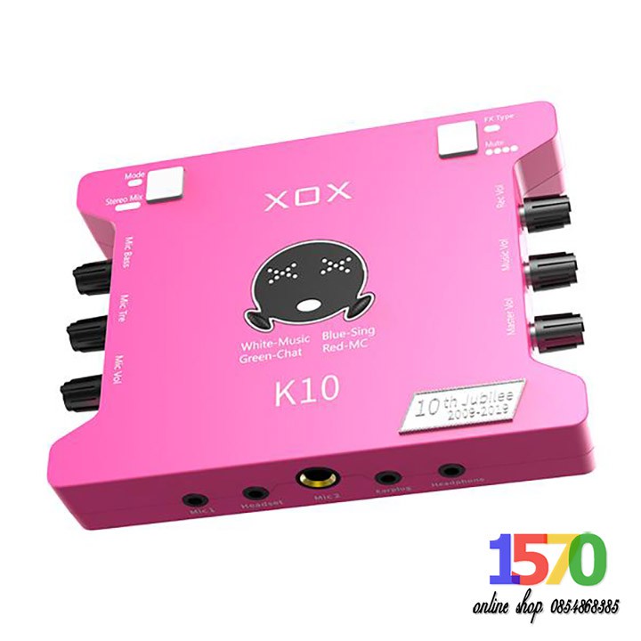 Sound card thu âm livestream XOX K10 10th Jubilee 🚛 FREESHIP 🚛 K10 2020 Phiên bản đặc biệt kỷ niệm 10 năm