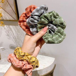 Scrunchies Dây buộc tóc vải đơn giản thanh lịch