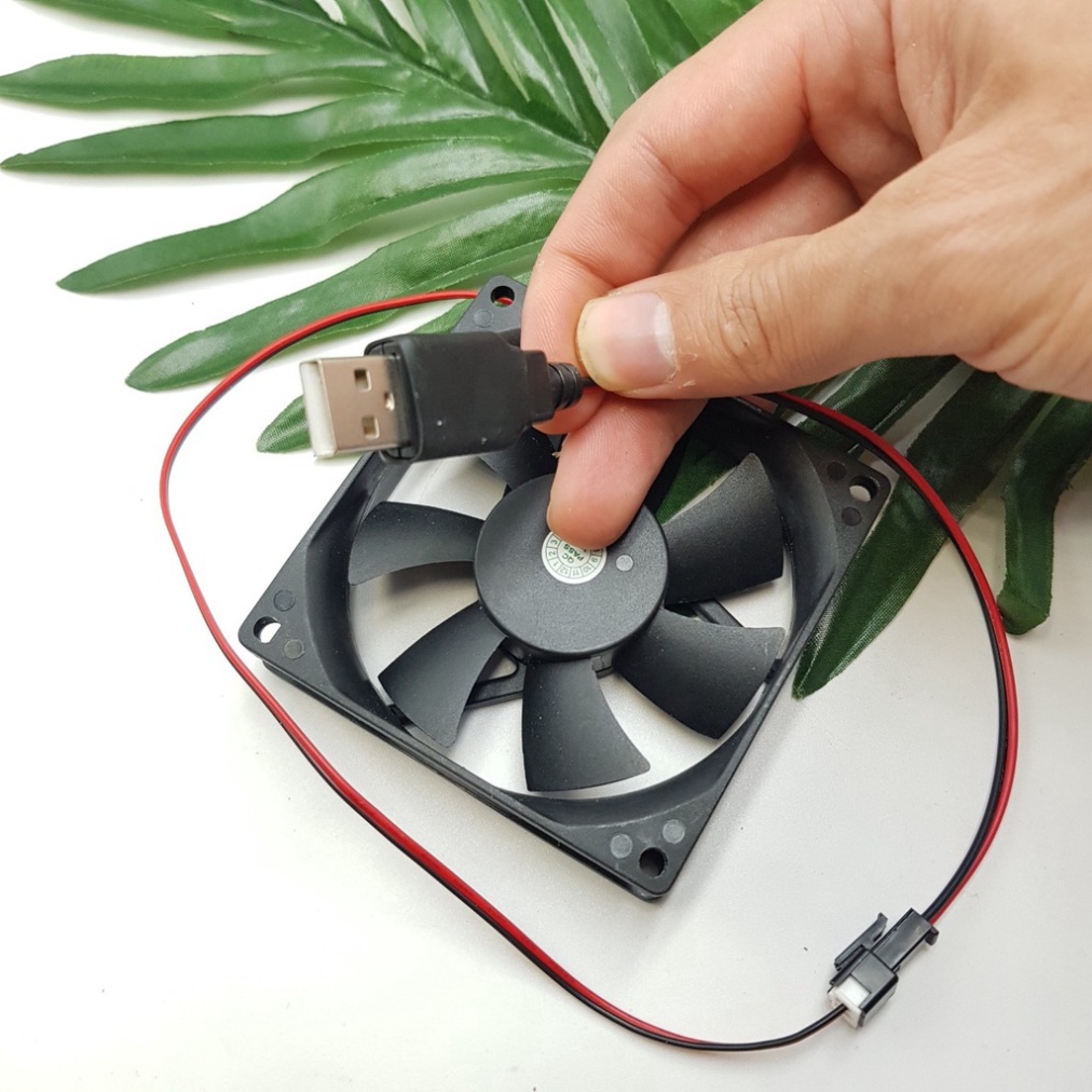Quạt Tản Nhiệt 5V 8x8CM 3200RPM 2 Chân Quạt hút mùi tản thồi nhiệt cho thiết bị KhoDienTu