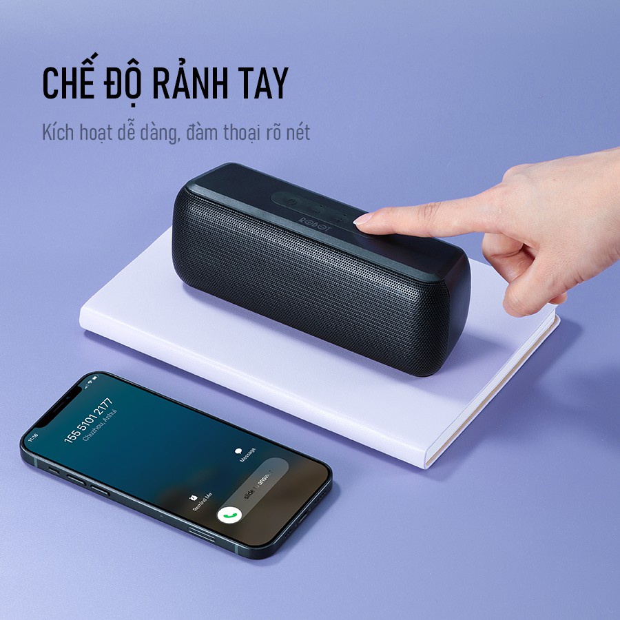 Loa Bluetooth VIVAN RB220 Âm Thanh Hi-Fi Mạnh Mẽ Kích Thước Nhỏ Gọn Dễ Mang Theo Bảo Hành 12 Tháng